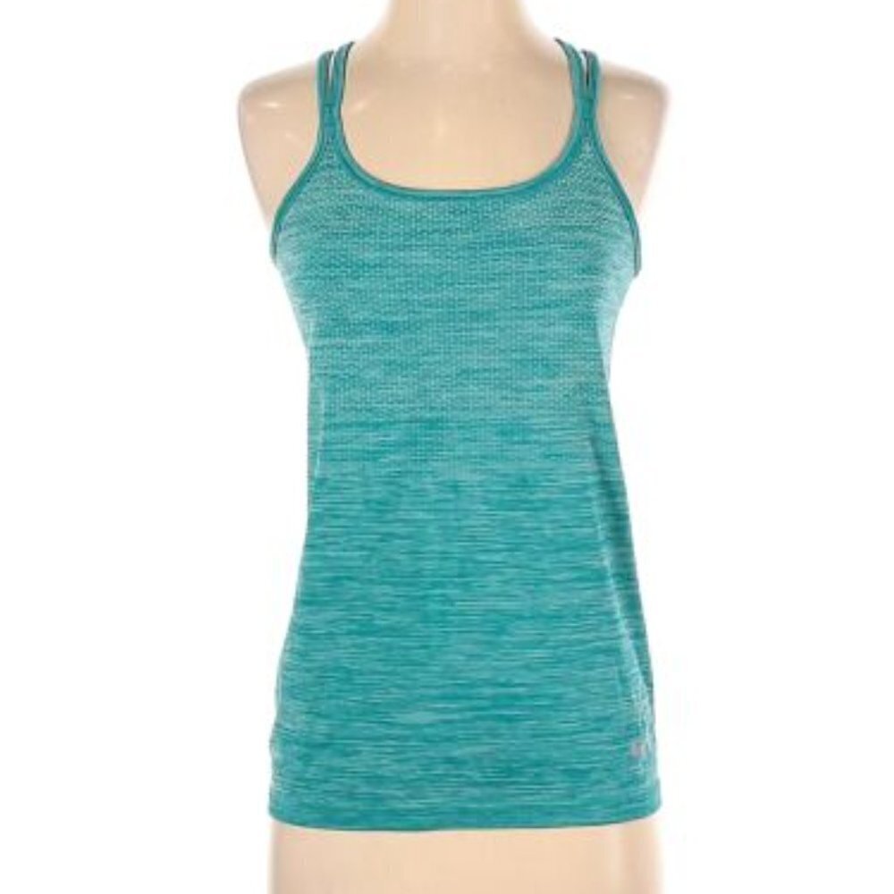 NIKE Dri-Fit Blue Athletic Tank Size S strappy back Breathable fabric details